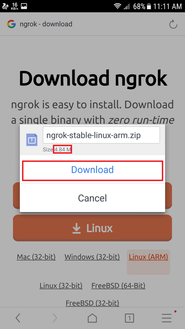 Как установить ngrok в termux на android