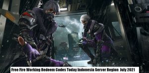 Read more about the article Free Fire Working Redeem Codes Today Indonesia Server Region 25 July 2021