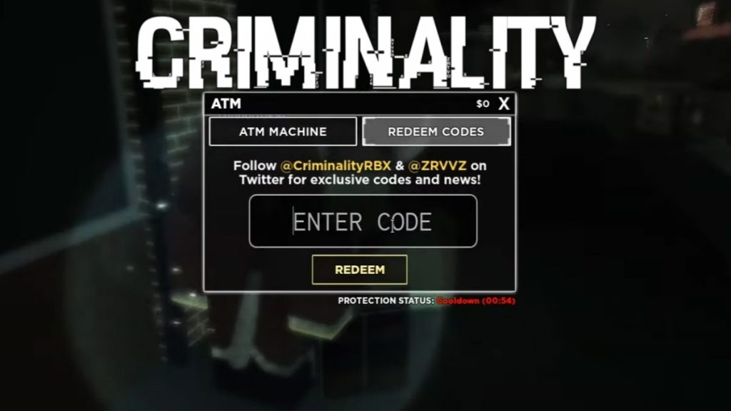 Criminality Codes Roblox