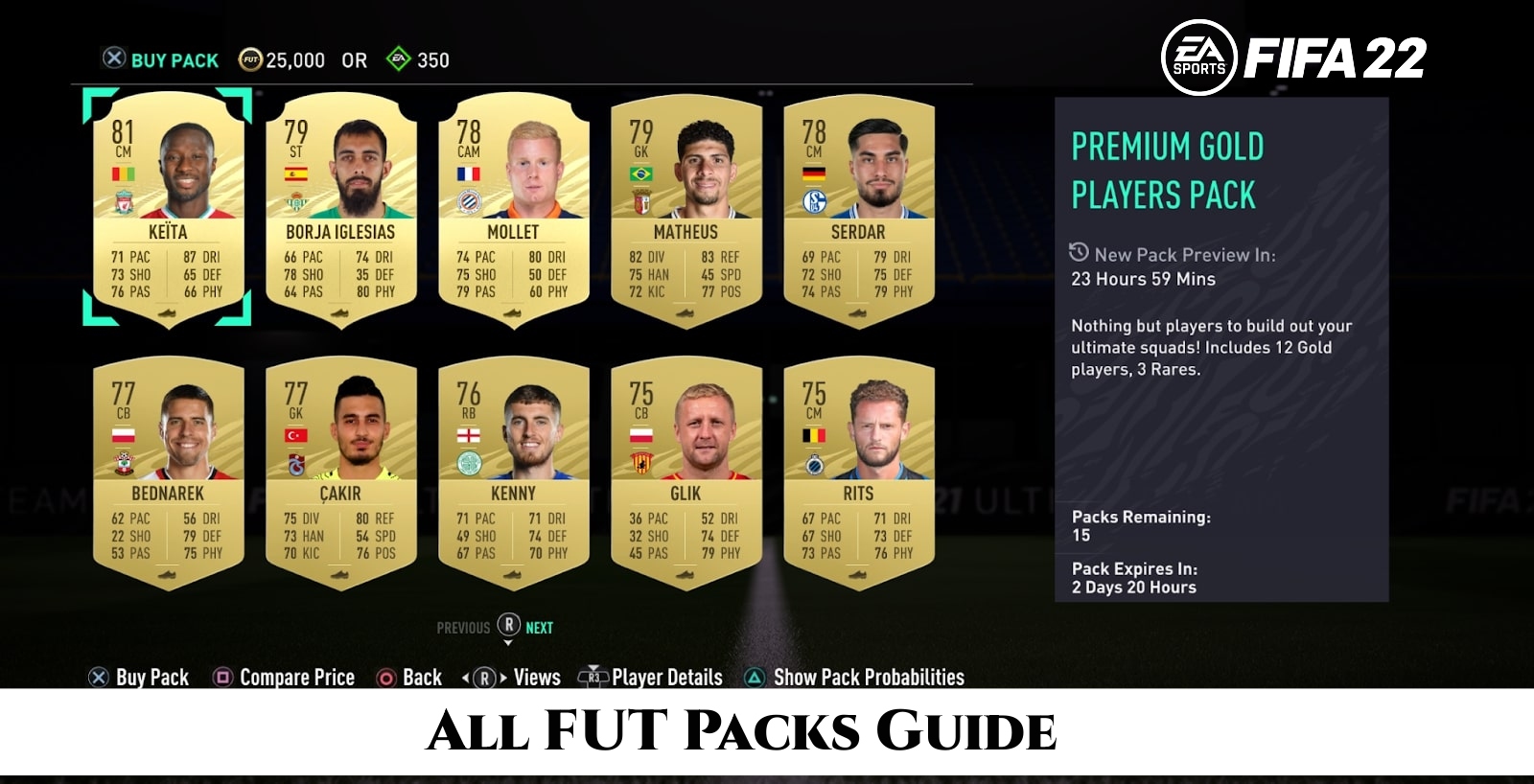 You are currently viewing All FUT Packs Guide In FIFA 22