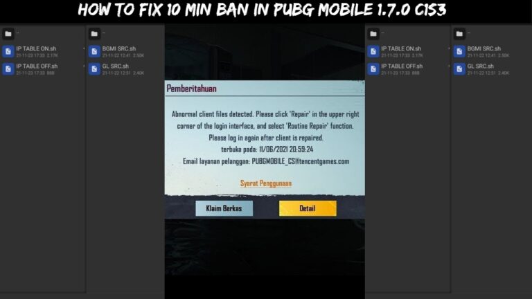 Read more about the article How To Fix 10 Min Ban In PUBG Mobile 1.7.0 C1S3