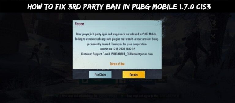 Read more about the article How To Fix 3rd Party Ban In PUBG Mobile 1.7.0 C1S3