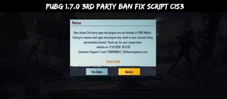 Read more about the article PUBG 1.7.0 3rd Party Ban Fix Script C1S3