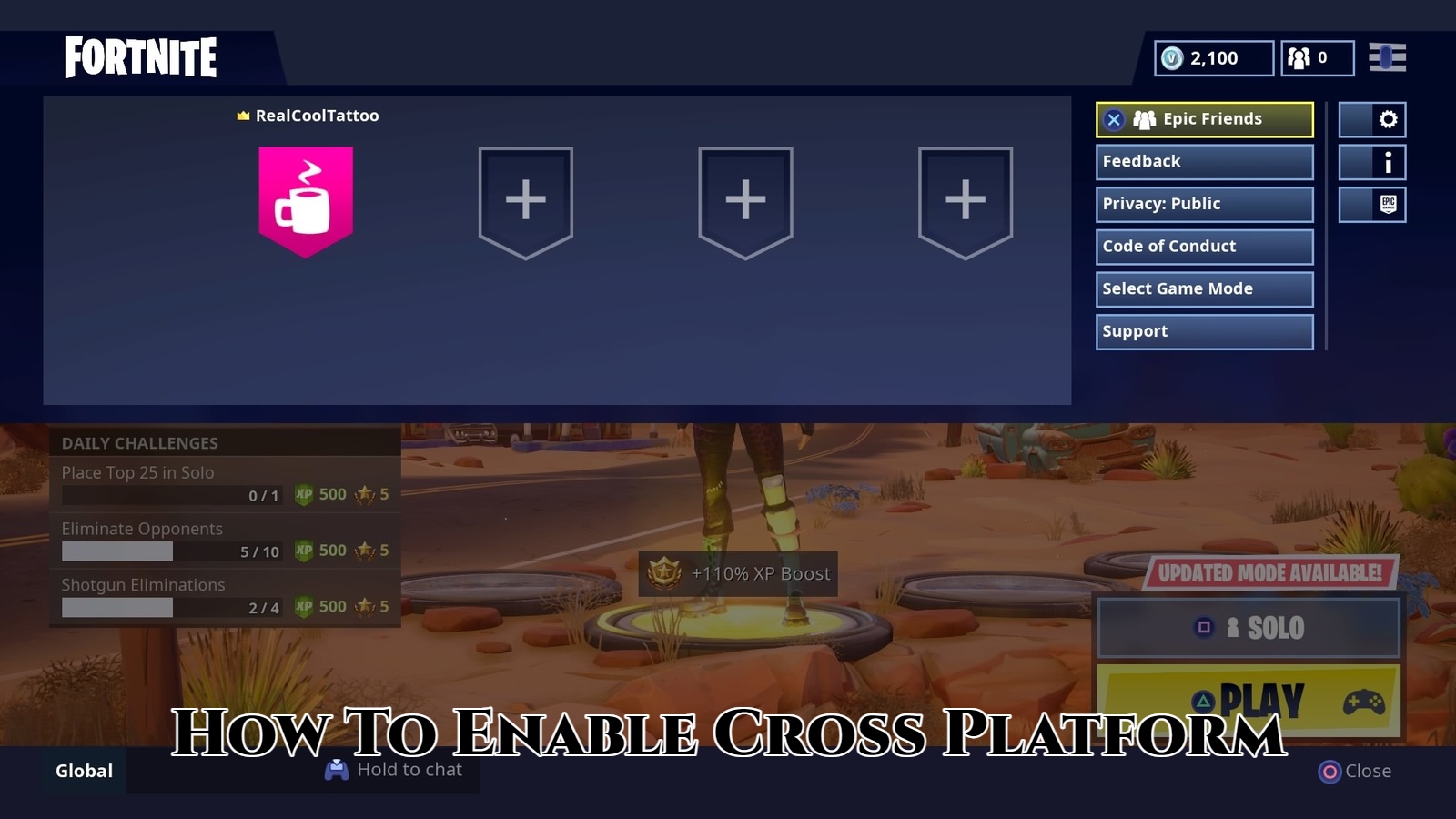 Read more about the article How To Enable Cross Platform Fortnite (XBOX PS5 PC Nintendo Switch)