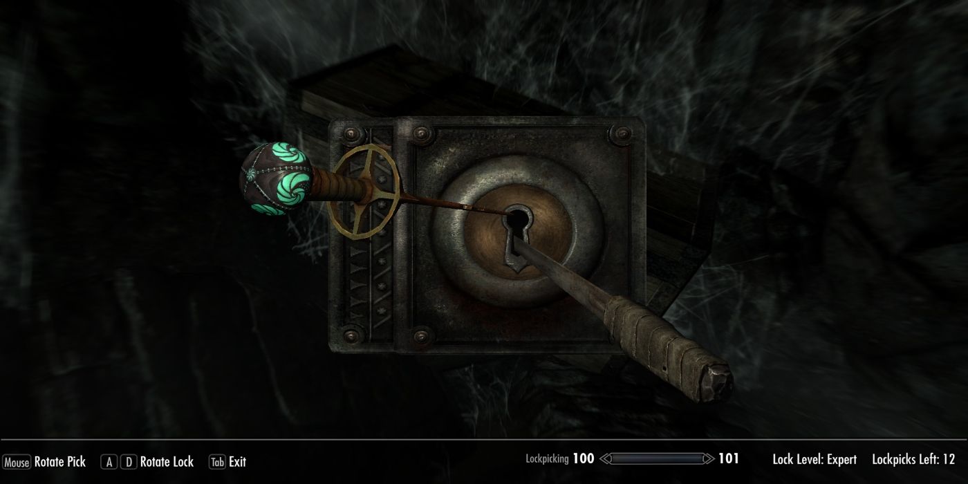 Skyrim Skeleton Key on Lock