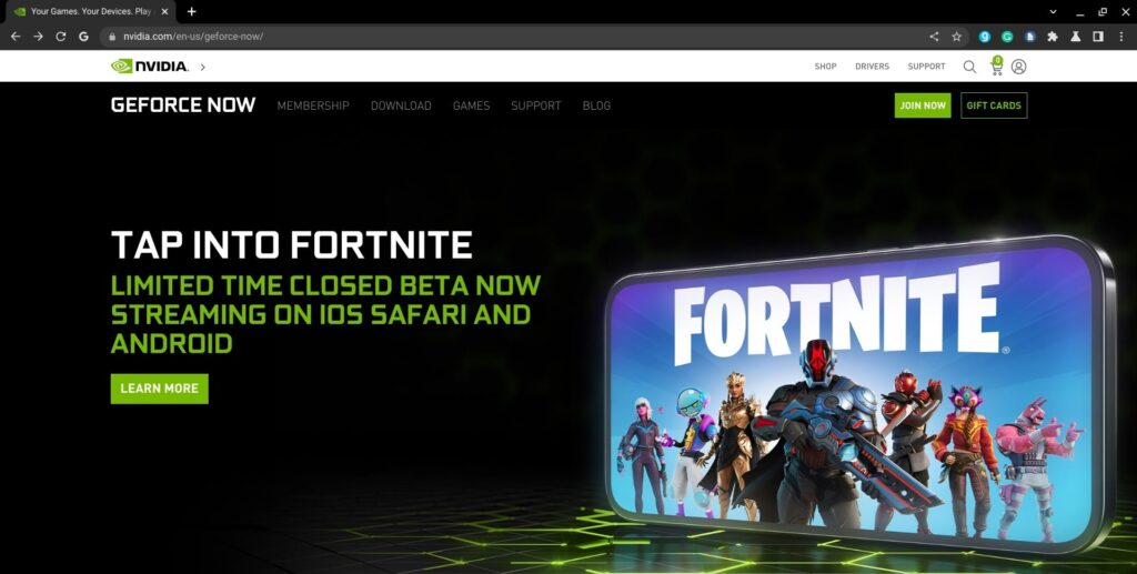 Fortnite Nvidia GeForce Now 1