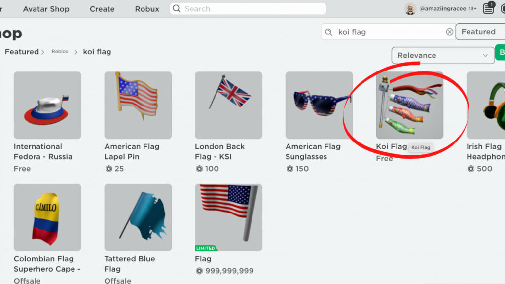 Roblox Avatar Shop Koi Flag Location 1024x576 1