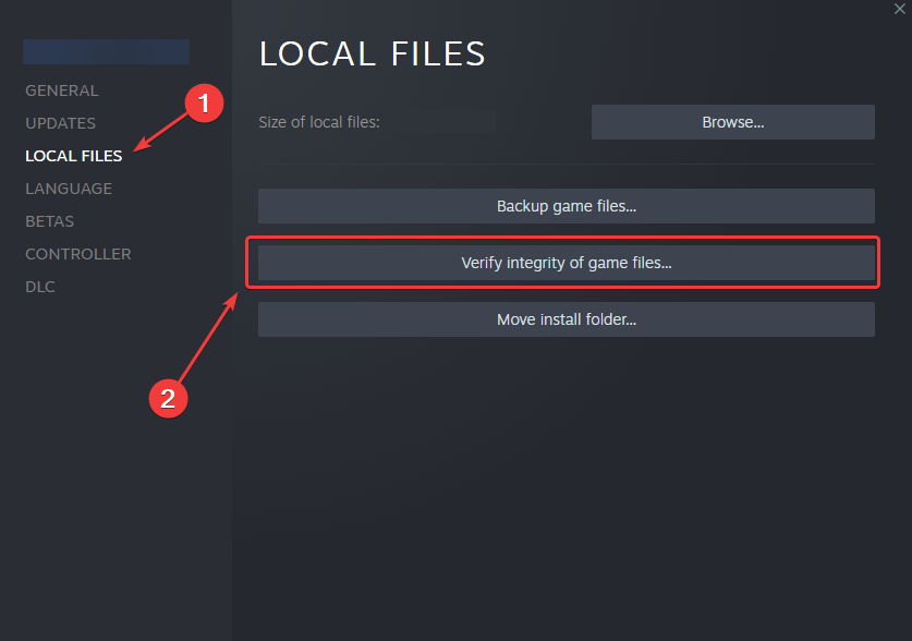 Verify integrity of local files 2