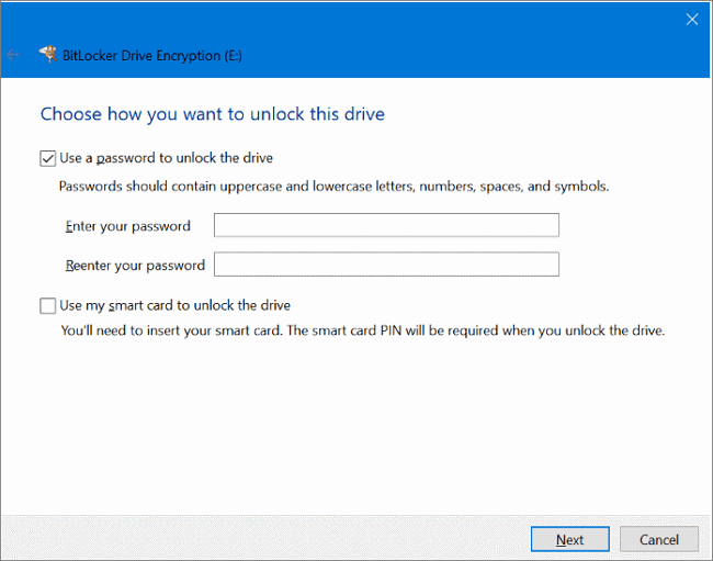 bitlocker password protect flash drive 2