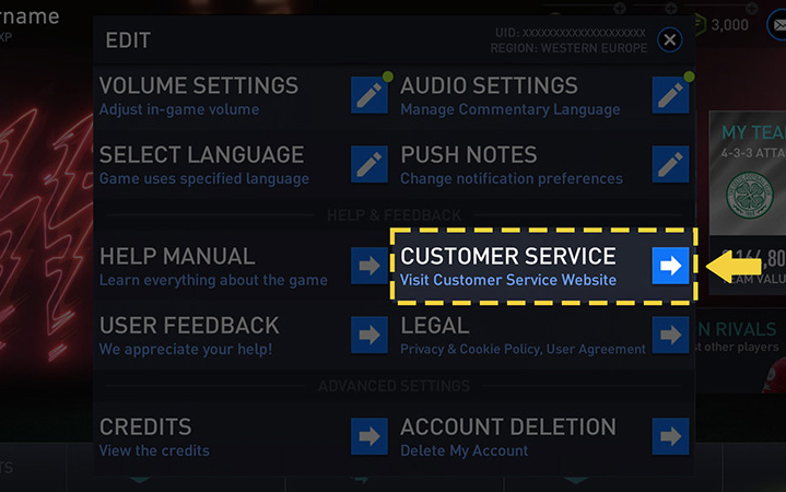 fifa mobile settings customer service 1