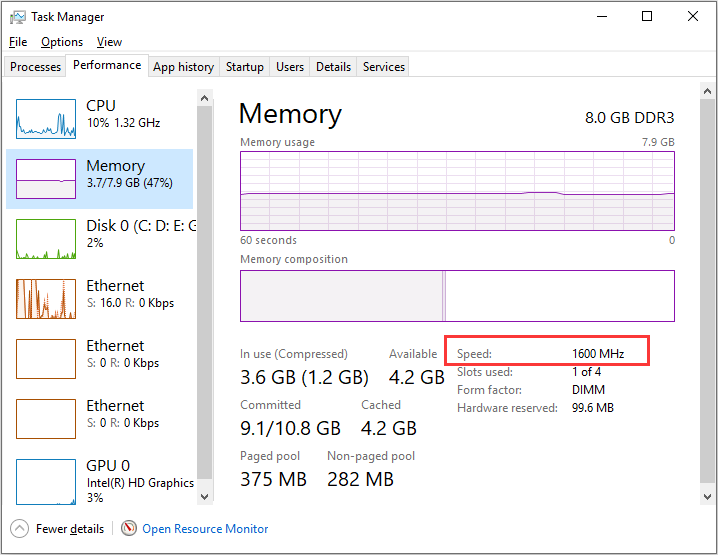 how to check ram speed 2