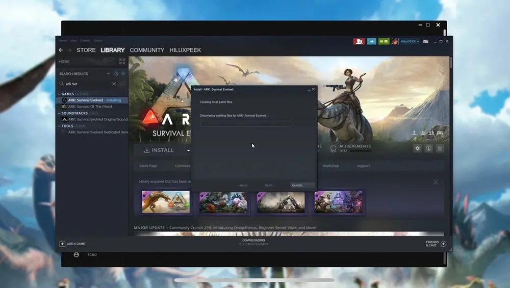 how to move ark from epic to steam