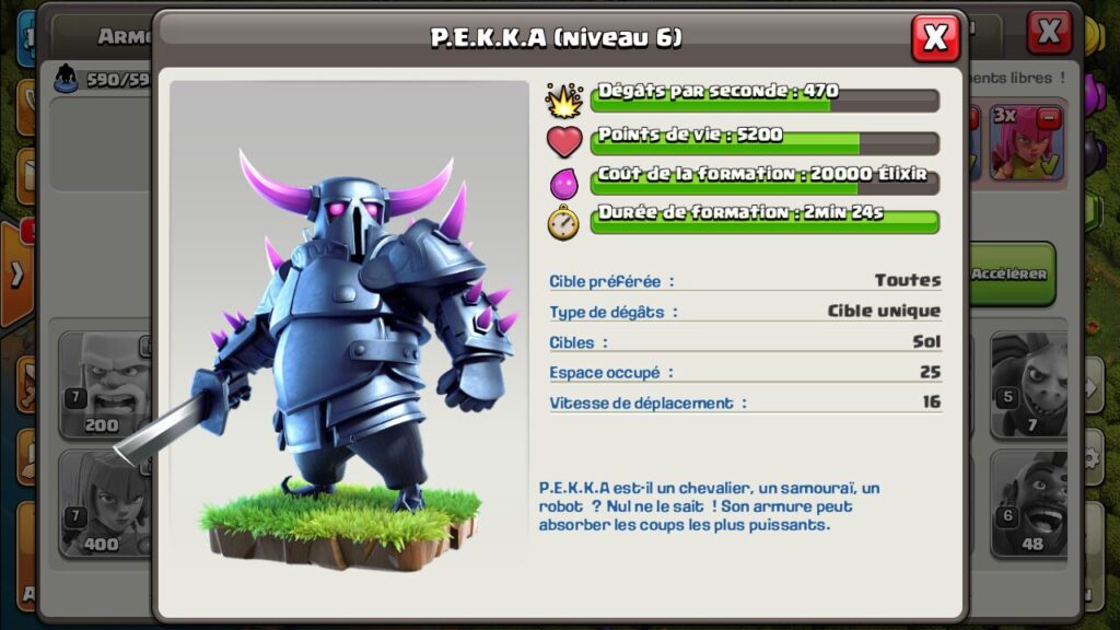 stats pekka clash of clans