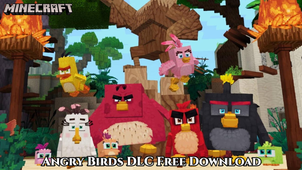 in the most recent collaboration angry birds dive into minecraft