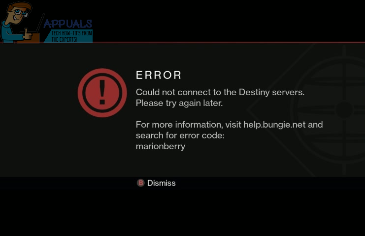 Destiny How To Fix Error Code Marionberry