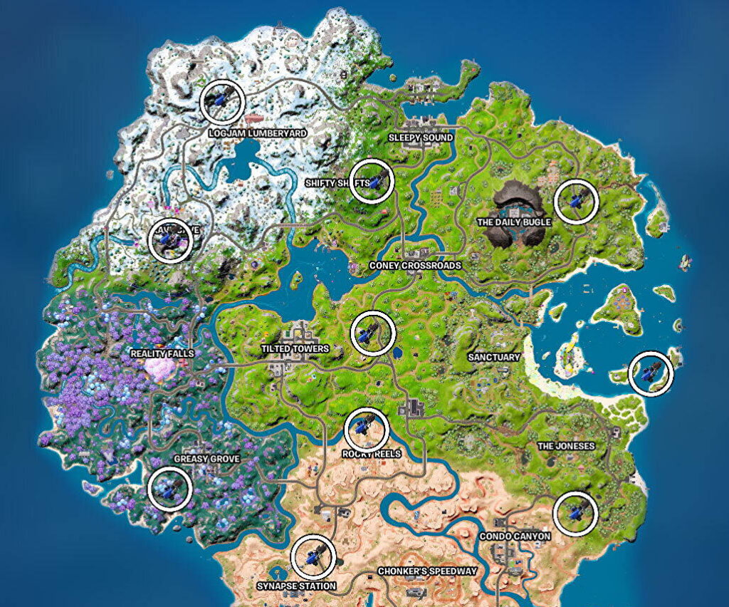 Grapple Glove Locations In Fortnite