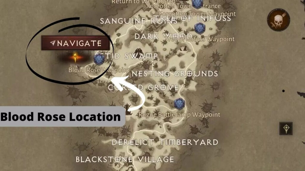 Location of Blood Rose