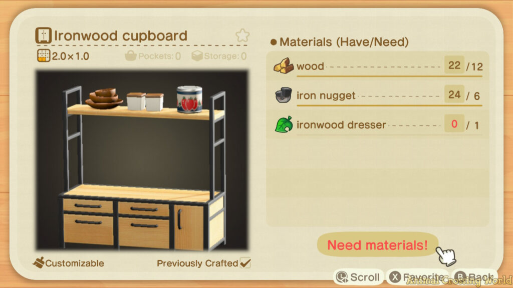 How Do You Get An Ironwood Dresser In Animal Crossing