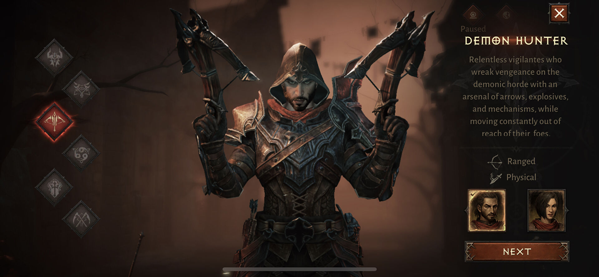 diablo immortal demon hunter class