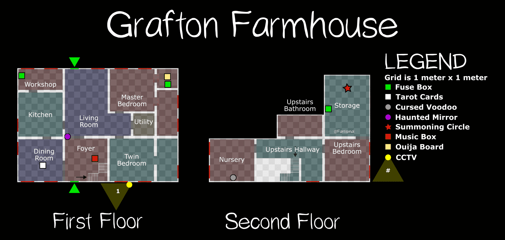 Grafton Farmhouse Phasmophobia Cursed Possessions Spawn Locations