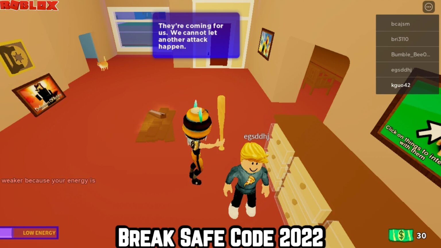 Roblox Break Safe Code 2022