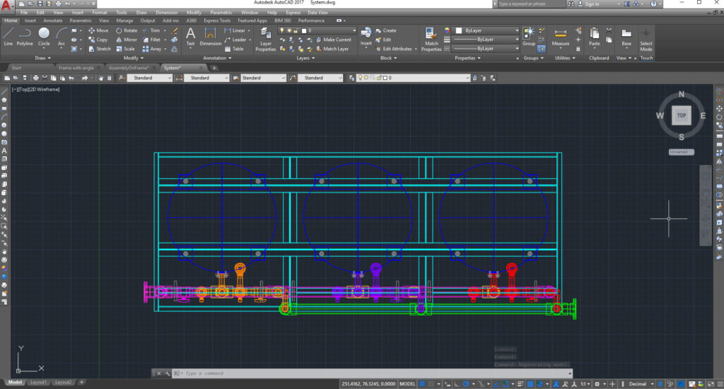 create a complete 2d piped system in autocad 2019