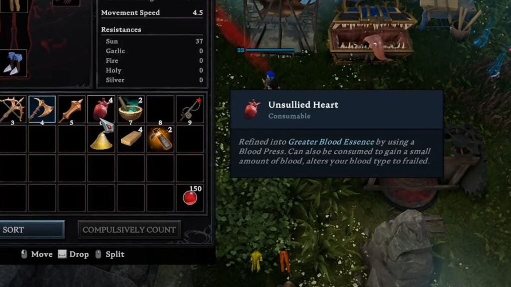 Unsullied Heart Location In V Rising