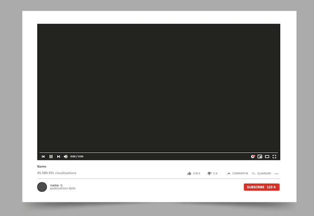youtube video player template vectorized 23 2148156260
