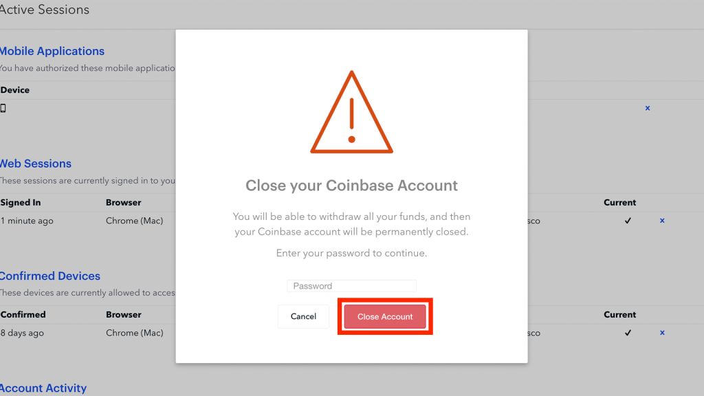 How To Delete Coinbase Account Permanently