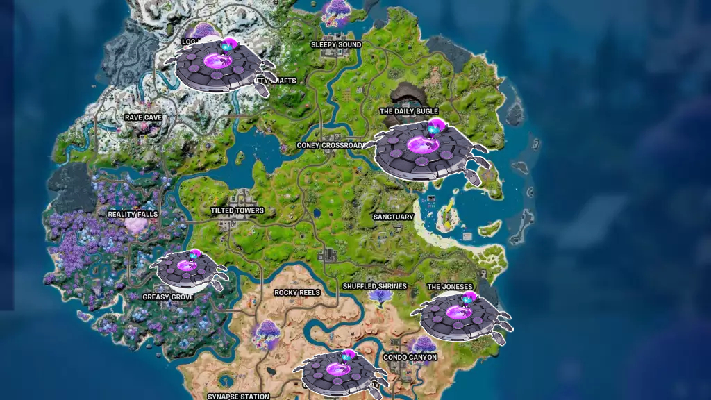 Flying Saucer Locations In Fortnite Chapter 3 Season 3