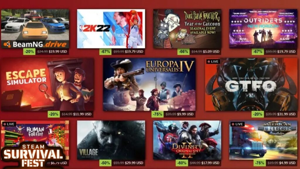 Steam Survival Fest 2022 Best Games