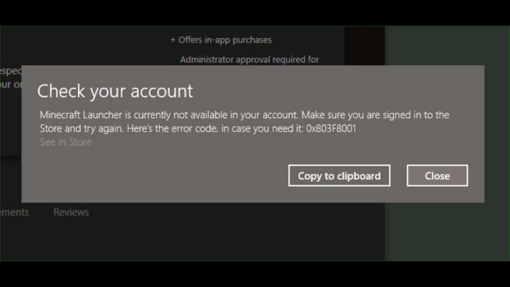 What Is Error Code 0x803f8001 In Minecraft How To Fix It