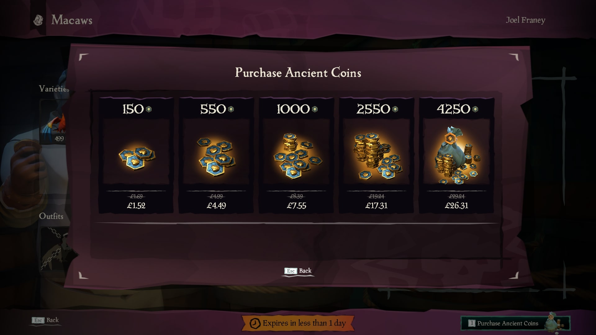 Sea of Thieves Ancient Coins