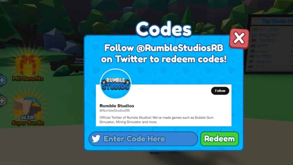 Mining Simulator 2 Roblox Codes Today 3 September 2022