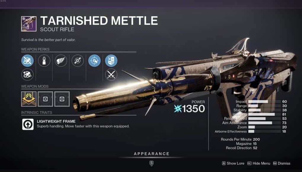 How To Get Tarnished Mettle Pattern In Destiny 2