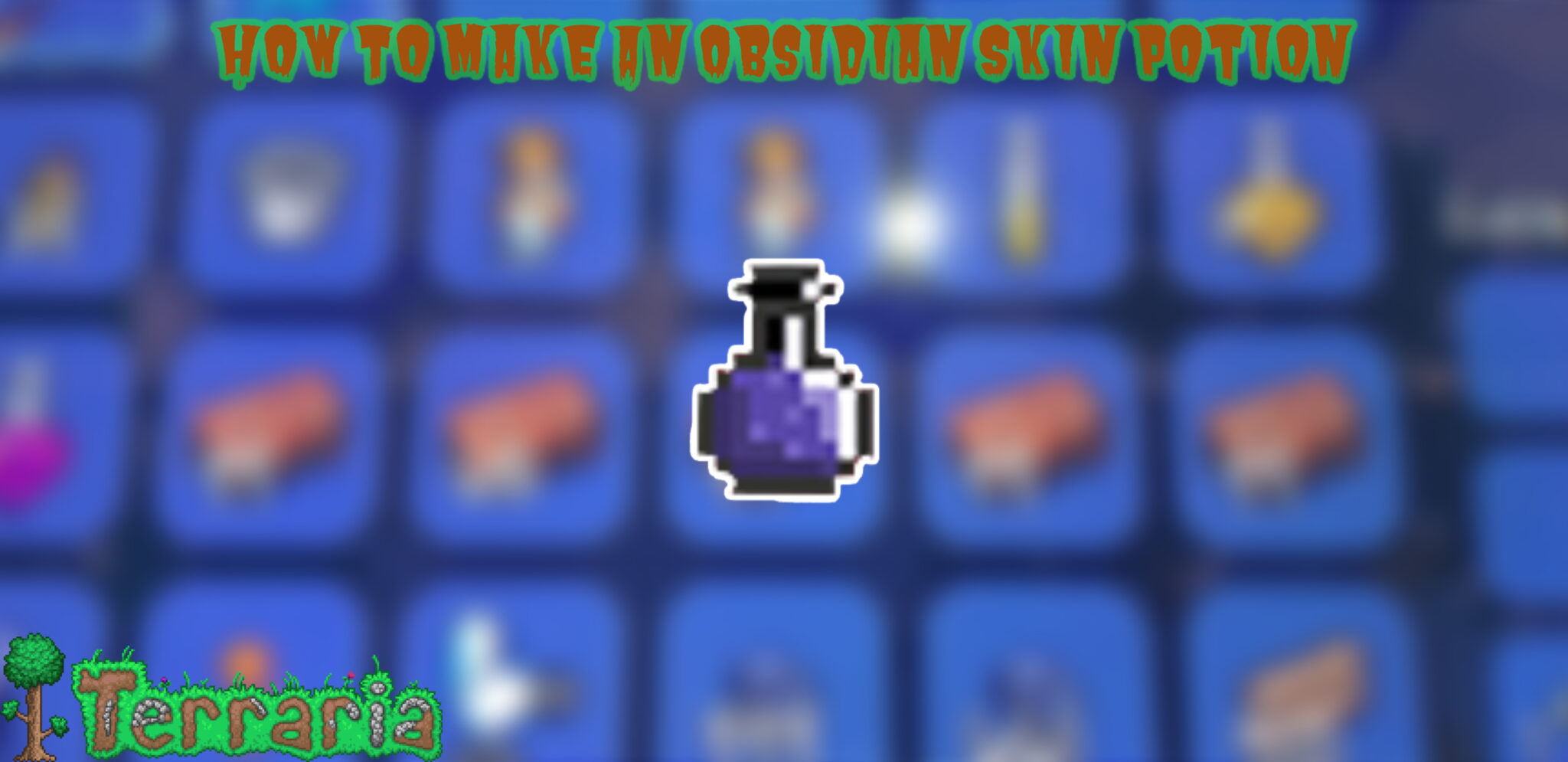 How To Make An Obsidian Skin Potion In Terraria