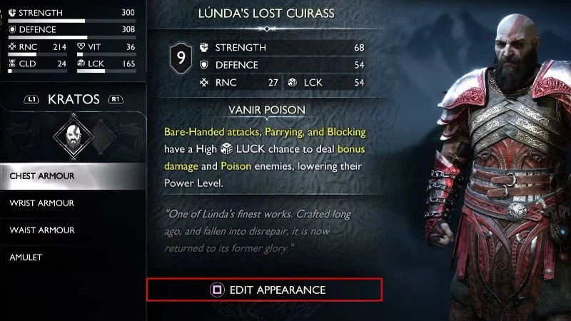God of War: How to Get Lunda Lost Armor Set