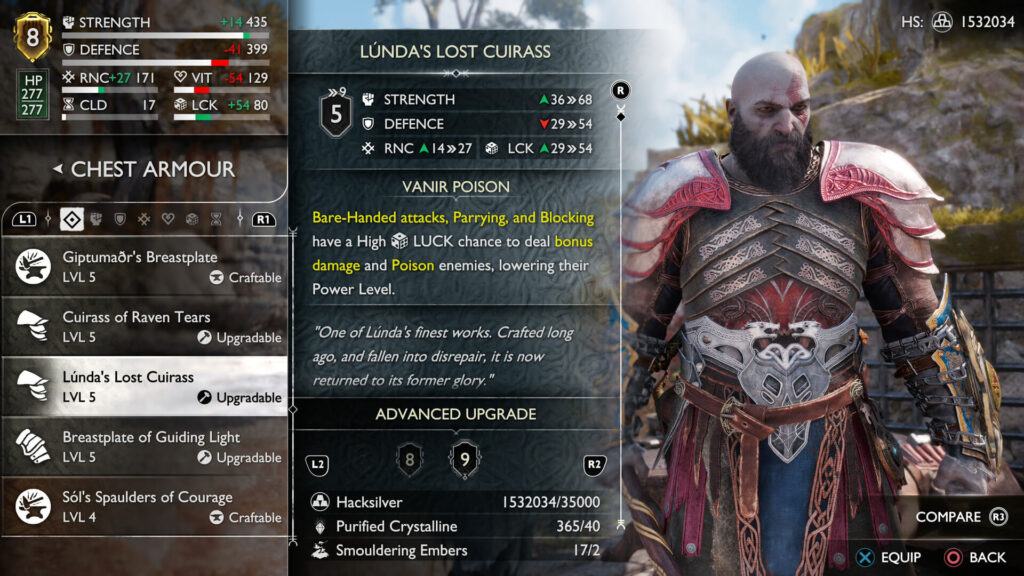 God of War: Ragnarok has a new set of armor