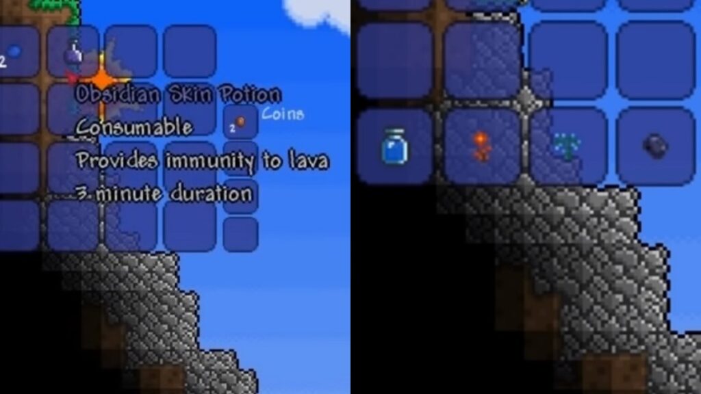 How To Make An Obsidian Skin Potion In Terraria