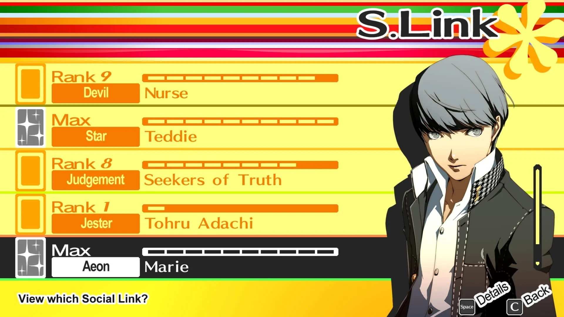 Persona 4 golden social