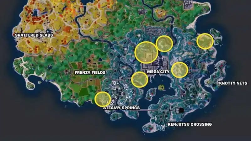 Locations of Rogue Bikes