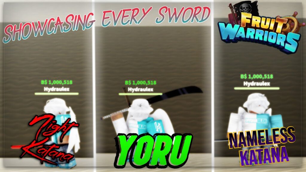 Obtaining all of the swords in Roblox Fruit Warriors