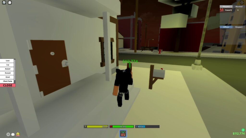 Emoting in Roblox Da Hood on PC