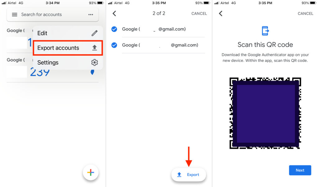 How To Transfer Google Authenticator Codes To New Phone