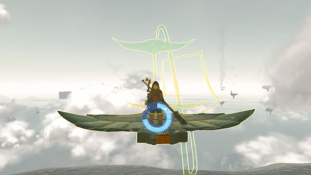 Use fans and rockets to fly the Zonai wing