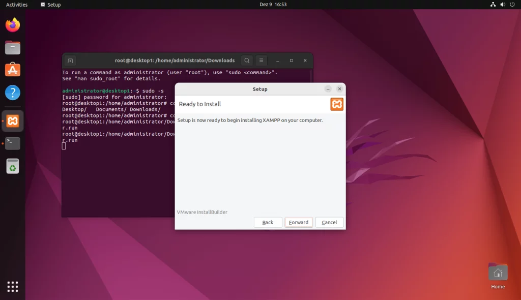 Xampp In Ubuntu 22.04 Terminal