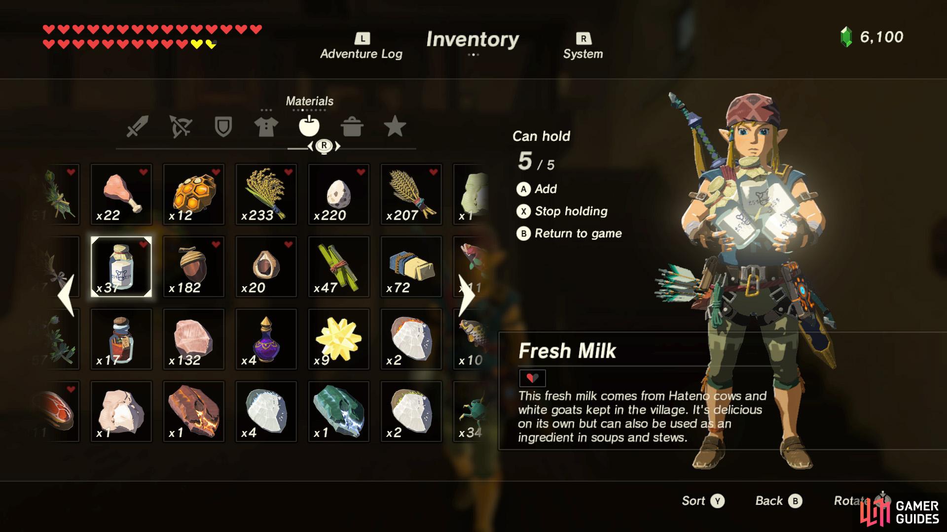 Where To Farm Fresh Milk In Zelda Breath Of The Wild