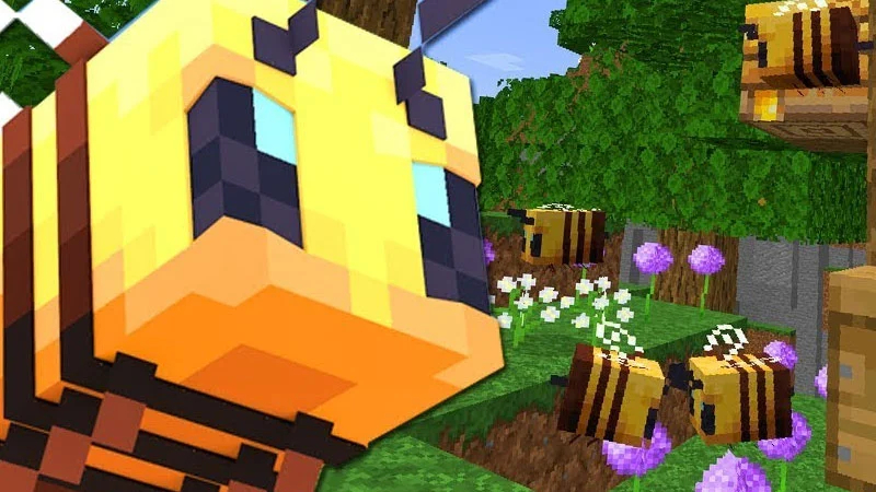 Minecraft How to Move Bees Into a Beehive